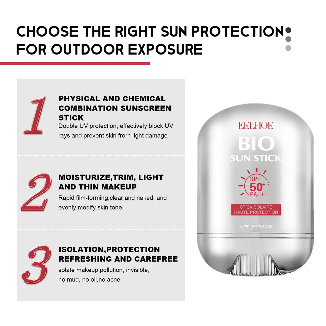 SPF 90+ Sunscreen Stick – Face & Body UV Protection